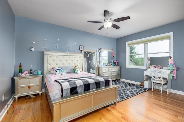 1661 Locust Rd, Morris, IL 60450 - bedroom featuring wood finished floors and a ceiling fan