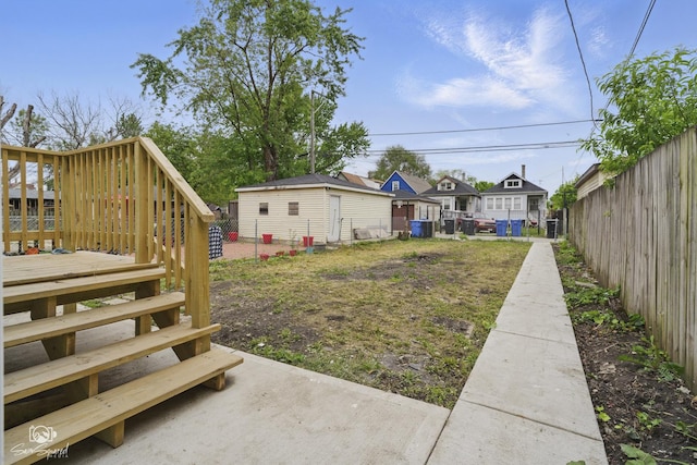 7227 S Paulina St, Chicago, IL 60636 - view of yard featuring a wooden deck