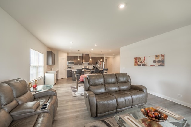 2107 Traemore Ln, New Lenox, IL 60451 - living room featuring light wood-type flooring and recessed lighting