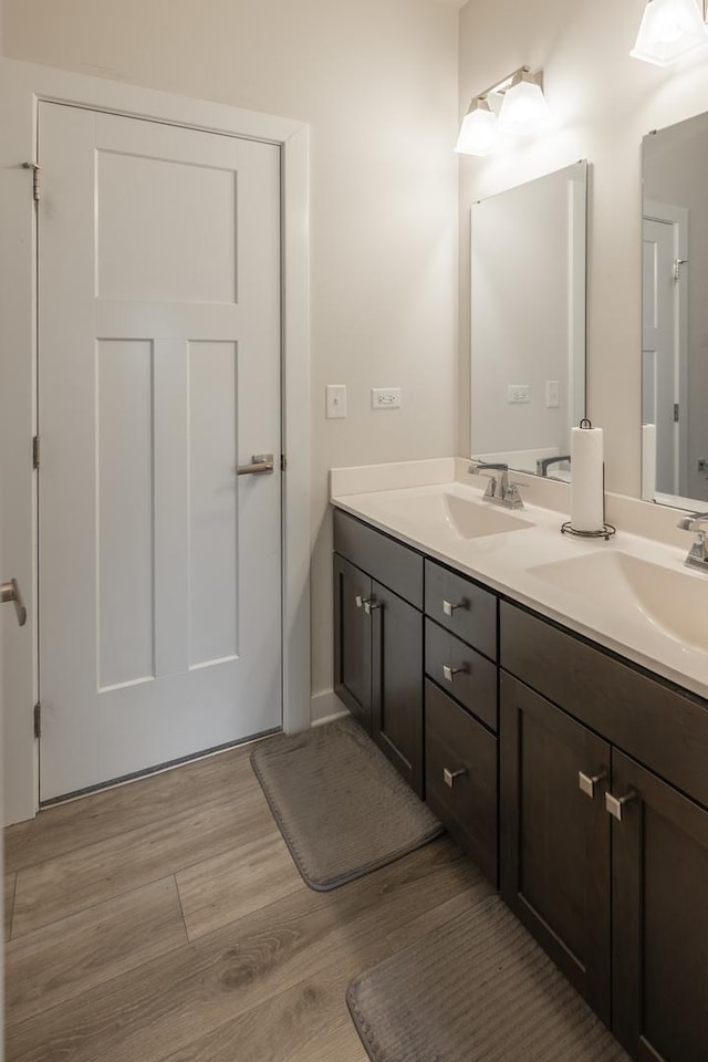 2107 Traemore Ln, New Lenox, IL 60451 - full bathroom featuring double vanity and wood finished floors