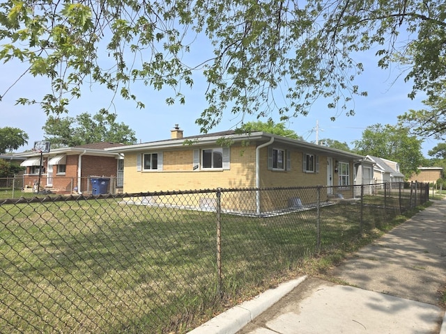 1449 Kristan Ave, North Chicago, IL 60064 - view of side of property with brick siding and a chimney