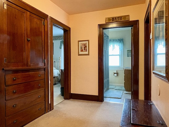 1112 W Wilmington-Peotone Rd, Peotone, IL 60468 - hallway with light colored carpet and baseboards