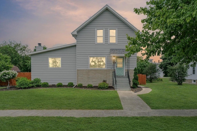 103 S Locust St, Loda, IL 60948 - view of front of home with a chimney and entry steps