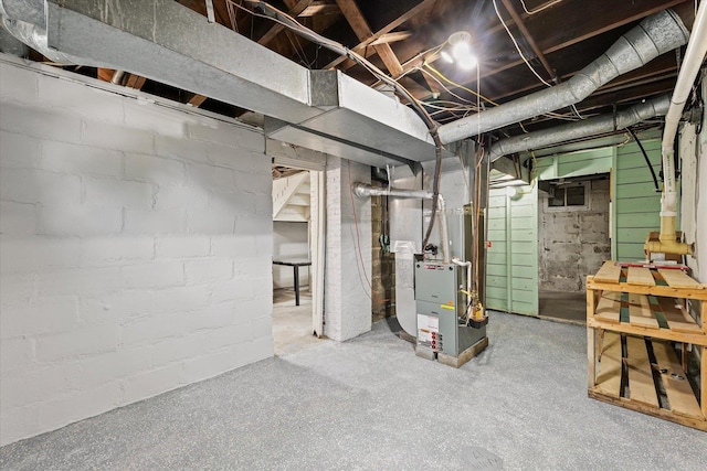 103 S Locust St, Loda, IL 60948 - unfinished below grade area with heating unit