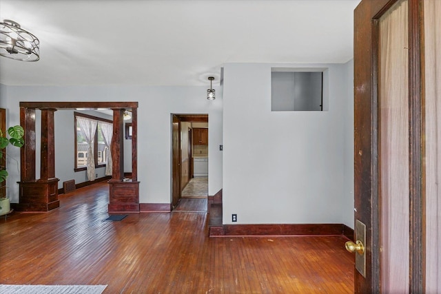 103 S Locust St, Loda, IL 60948 - spare room with hardwood / wood-style flooring and baseboards