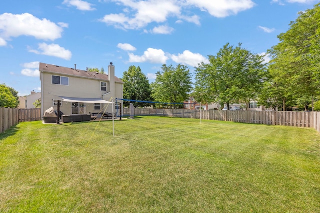 2503 Red Hawk Ridge Ct, Aurora, IL 60503 - fenced backyard with outdoor lounge area