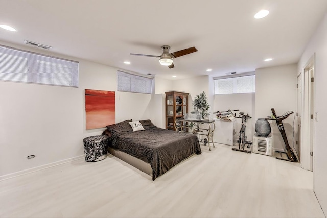 1900 N Laramie Ave, Chicago, IL 60639 - bedroom with recessed lighting, wood finished floors, and ceiling fan
