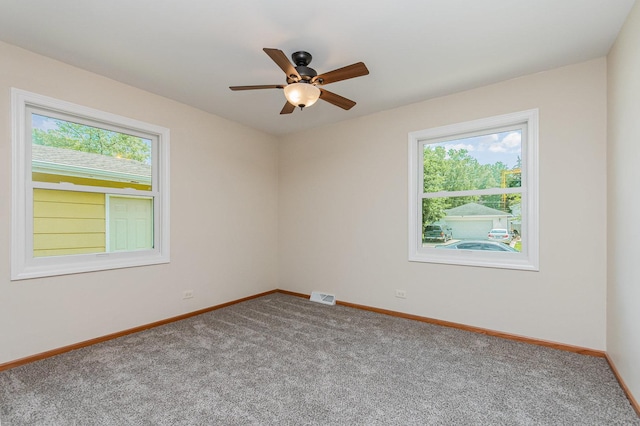 741 Gates St, West Chicago, IL 60185 - carpeted spare room featuring plenty of natural light and a ceiling fan
