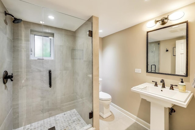 1311 E Woodford Pl, Arlington Heights, IL 60004 - bathroom featuring toilet and a shower stall