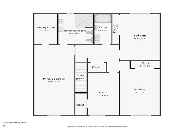 318 10th St, Wheeling, IL 60090 - view of property floor plan