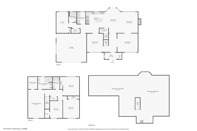 318 10th St, Wheeling, IL 60090 - view of room layout