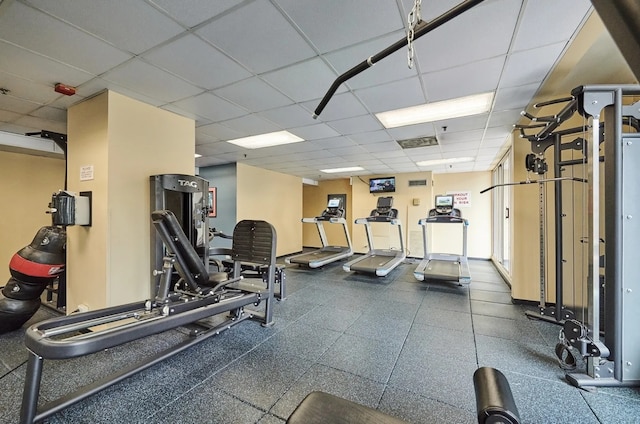 200 N Dearborn St Unit 4306, Chicago, IL 60601 - workout area with a drop ceiling