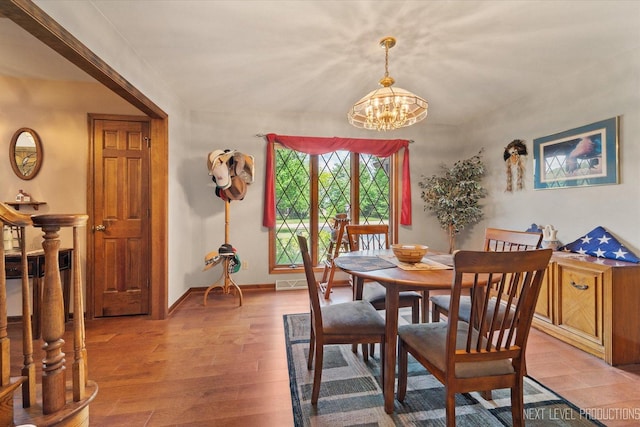 4S064 Hazelcrest Dr, Sugar Grove, IL 60554 - dining area featuring a chandelier and light wood finished floors