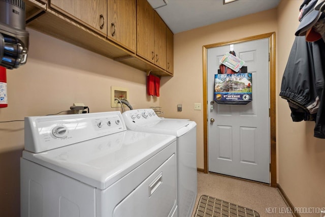 4S064 Hazelcrest Dr, Sugar Grove, IL 60554 - washroom with independent washer and dryer, cabinet space, and light carpet