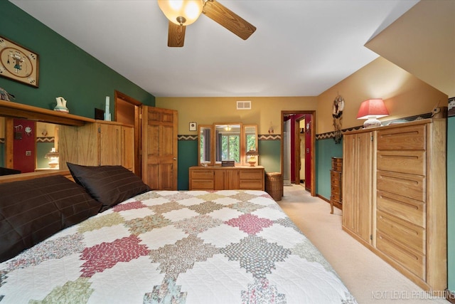 4S064 Hazelcrest Dr, Sugar Grove, IL 60554 - bedroom featuring light carpet, a closet, a walk in closet, and ceiling fan