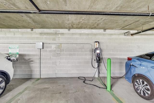 9655 Woods Dr Unit 1009, Skokie, IL 60077 - garage featuring concrete block wall