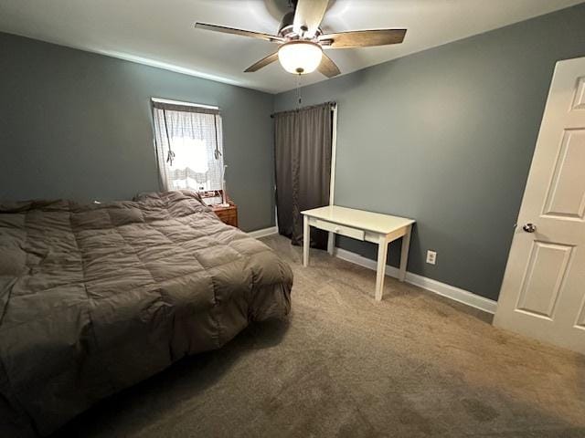 420 Wabash St, Wilmington, IL 60481 - bedroom with carpet floors and ceiling fan