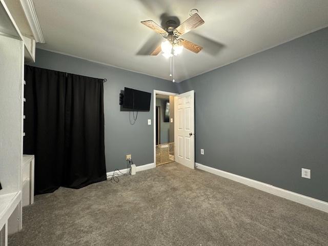 420 Wabash St, Wilmington, IL 60481 - unfurnished bedroom featuring carpet floors and a ceiling fan