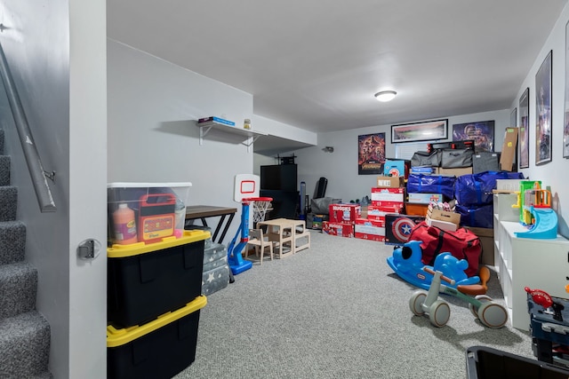 509 Magnolia Dr, North Aurora, IL 60542 - recreation room featuring carpet