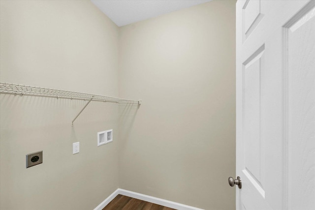 5 Montclair Rd Unit A, Urbana, IL 61801 - laundry room featuring hookup for an electric dryer, hookup for a washing machine, and dark wood finished floors