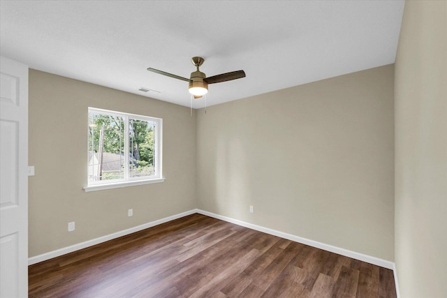 5 Montclair Rd Unit A, Urbana, IL 61801 - spare room featuring dark wood-style flooring and ceiling fan