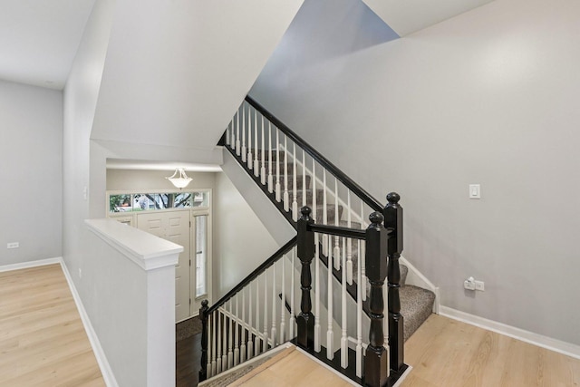 5608 Cambridge Way, Hanover Park, IL 60133 - stairs with wood finished floors and baseboards