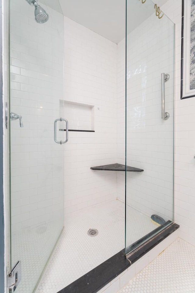 5660 N Rogers Ave, Chicago, IL 60646 - full bath featuring a shower stall and tile patterned flooring