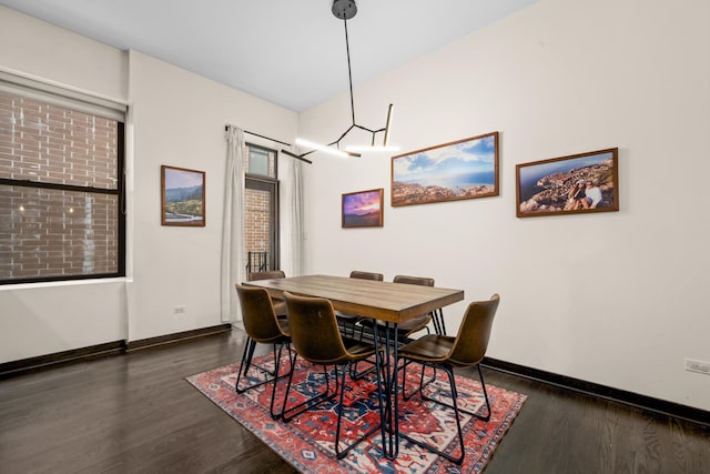 2150 W N Ave Unit 4, Chicago, IL 60647 - dining room with dark wood-style floors