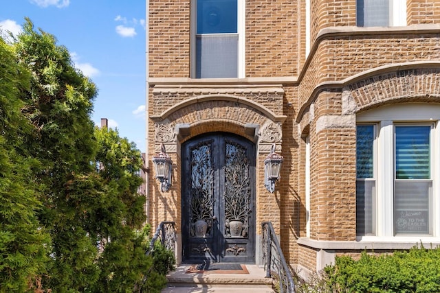 1420 W Fulton St, Chicago, IL 60607 - view of exterior entry featuring french doors and brick siding