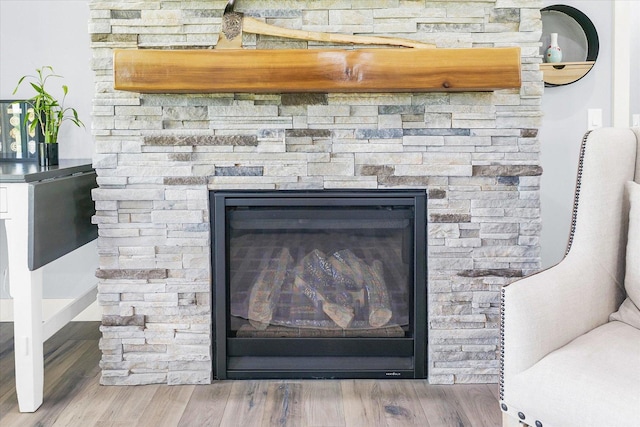 619 County Road 2550 N, Dewey, IL 61840 - detailed view of wood finished floors and a fireplace
