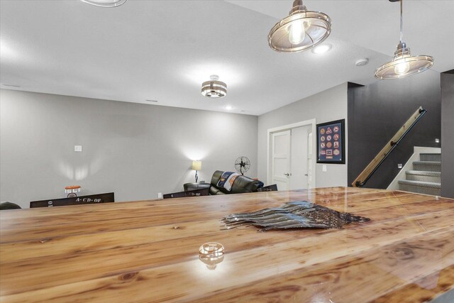 619 County Road 2550 N, Dewey, IL 61840 - unfurnished dining area with stairs