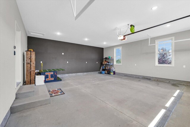 619 County Road 2550 N, Dewey, IL 61840 - garage with a garage door opener and recessed lighting
