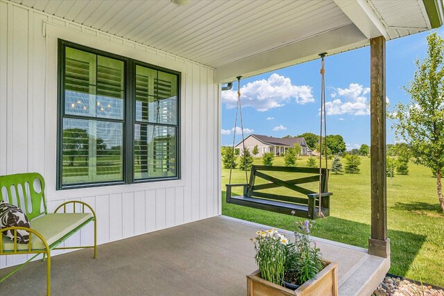 619 County Road 2550 N, Dewey, IL 61840 - covered porch featuring a yard