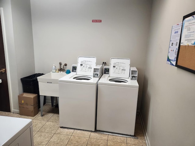 2149 Country Club Dr Unit 16, Woodridge, IL 60517 - community laundry featuring separate washer and dryer and light tile patterned flooring