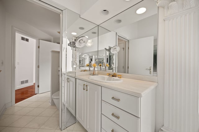 W3318 Lake Forest Ln, Lake Geneva, WI 53147 - bathroom with vanity and tile patterned flooring