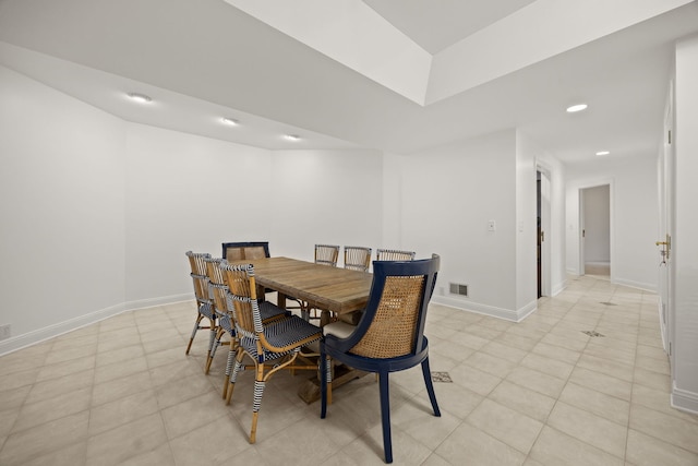 W3318 Lake Forest Ln, Lake Geneva, WI 53147 - dining space with recessed lighting and light tile patterned floors