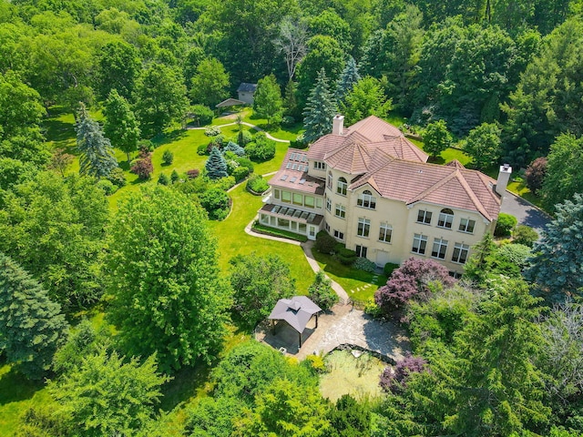 W3318 Lake Forest Ln, Lake Geneva, WI 53147 - view from above of property featuring a forest