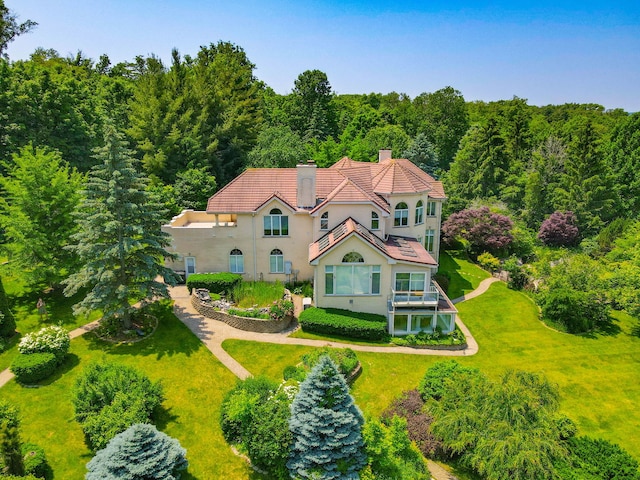 W3318 Lake Forest Ln, Lake Geneva, WI 53147 - view from above of property featuring a forest
