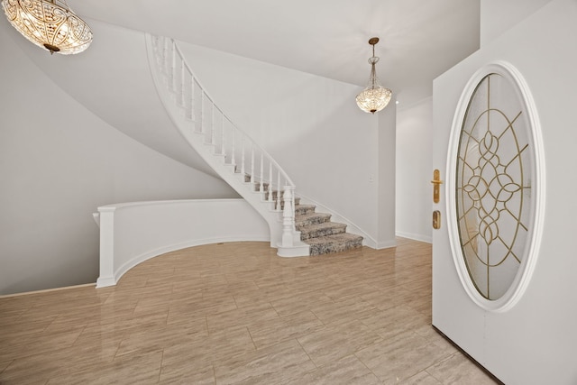 W3318 Lake Forest Ln, Lake Geneva, WI 53147 - foyer entrance featuring stairway