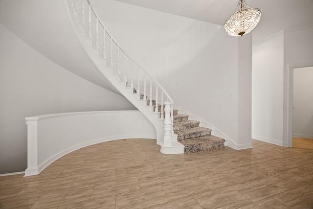 W3318 Lake Forest Ln, Lake Geneva, WI 53147 - stairway with baseboards