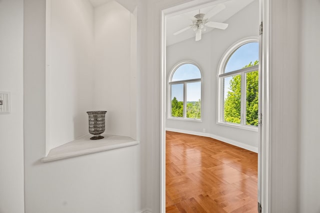 W3318 Lake Forest Ln, Lake Geneva, WI 53147 - hall with baseboards and lofted ceiling