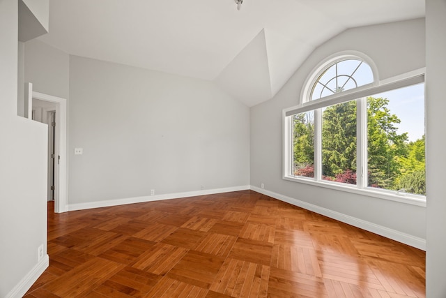 W3318 Lake Forest Ln, Lake Geneva, WI 53147 - additional living space with baseboards and lofted ceiling