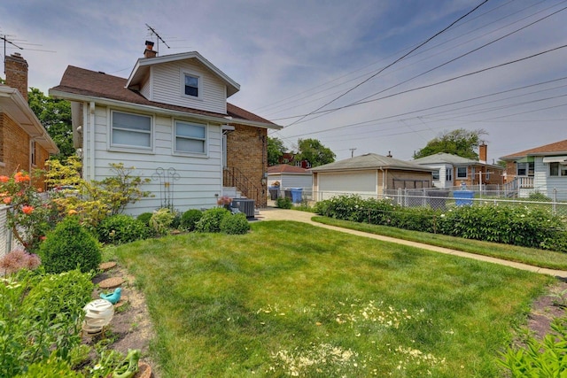 5143 N Monitor Ave, Chicago, IL 60630 - rear view of house with a chimney