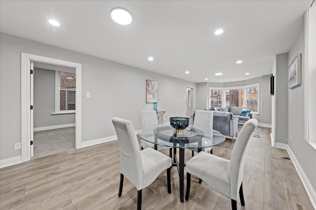 5241 W Adams St, Chicago, IL 60644 - dining room featuring light wood finished floors and recessed lighting