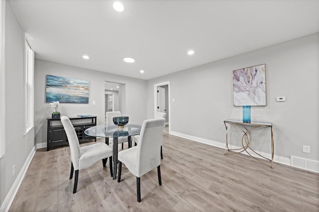 5241 W Adams St, Chicago, IL 60644 - dining room featuring light wood-type flooring and recessed lighting