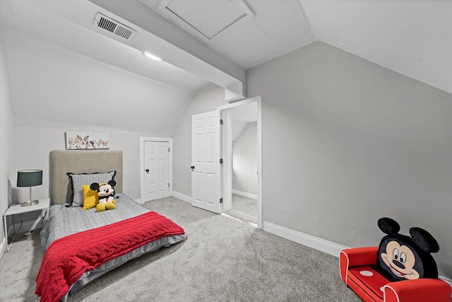 5241 W Adams St, Chicago, IL 60644 - bedroom with vaulted ceiling and carpet