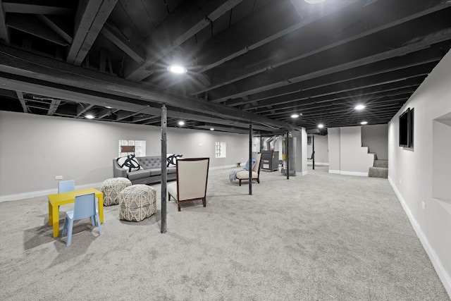 5241 W Adams St, Chicago, IL 60644 - finished below grade area with stairs and carpet