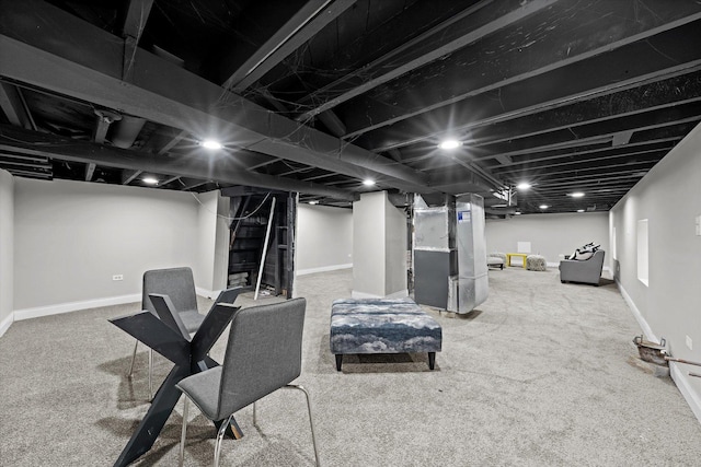 5241 W Adams St, Chicago, IL 60644 - finished basement with carpet floors and heating unit