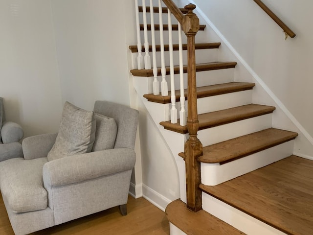 4520 N Austin Ave, Chicago, IL 60630 - staircase featuring wood finished floors and baseboards