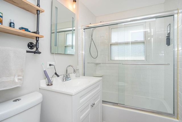324 N Prospect Dr, Round Lake Park, IL 60073 - bathroom with plenty of natural light, vanity, and shower / bath combination with glass door